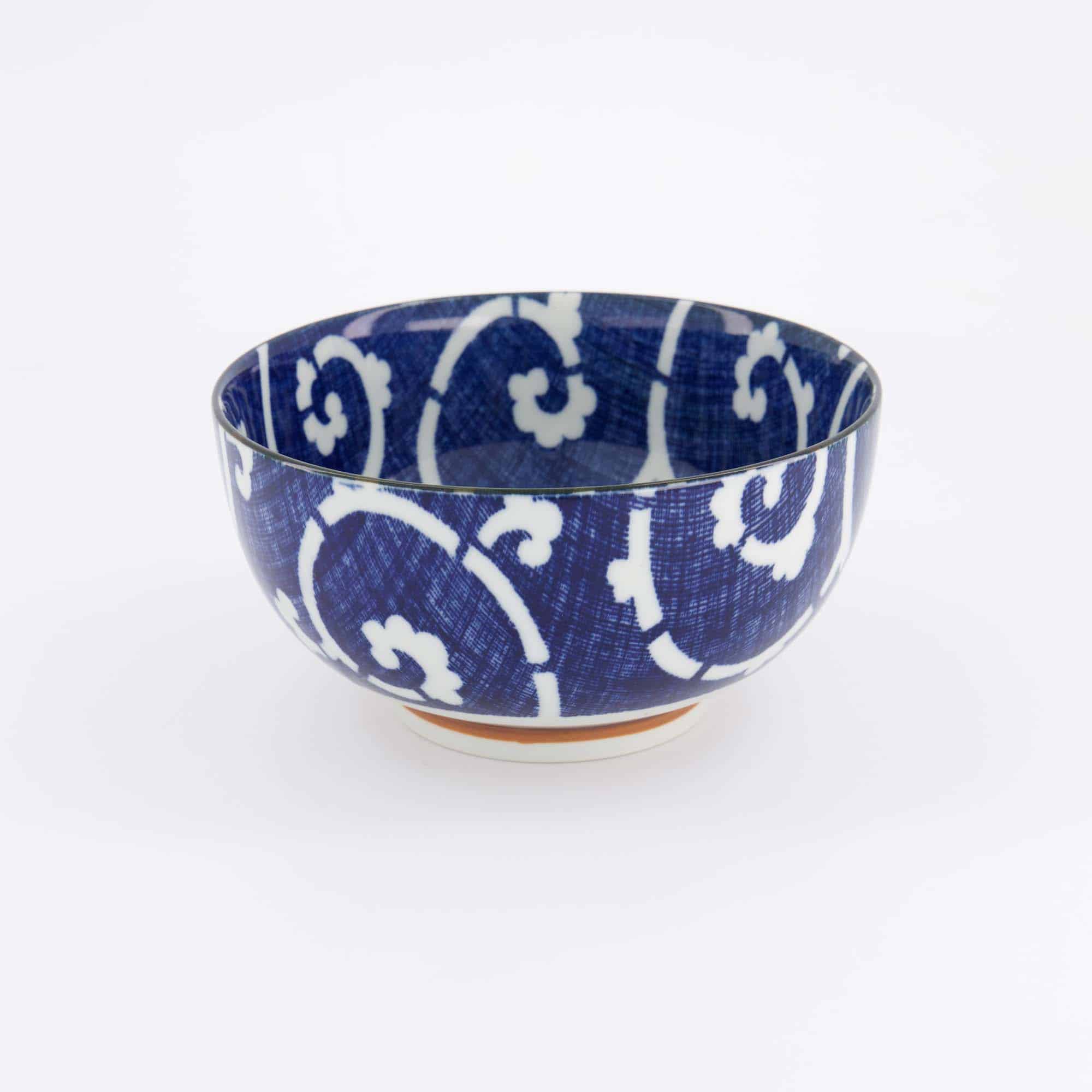 Tokyo Design Studio - Yamahida - Blue - Bol - Okonomi - Tako - Karakusa – 16 x 8.4 cm – 1000 ml