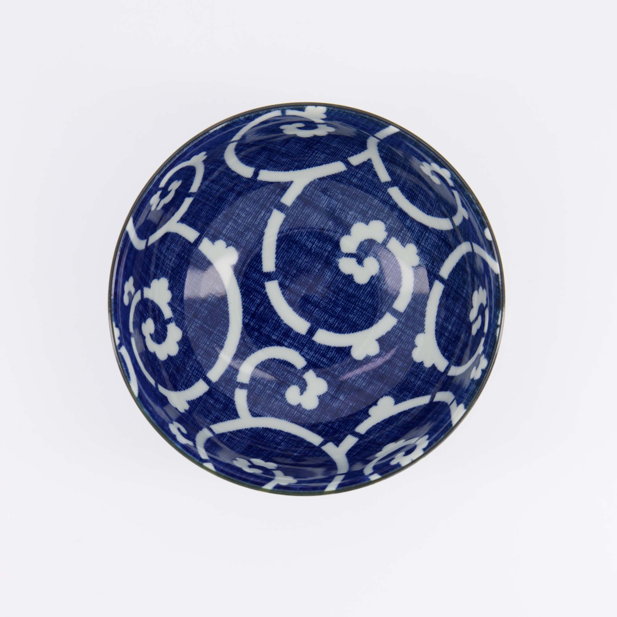 Tokyo Design Studio - Yamahida - Blue - Bol - Okonomi - Tako - Karakusa – 16 x 8.4 cm – 1000 ml – Image 4