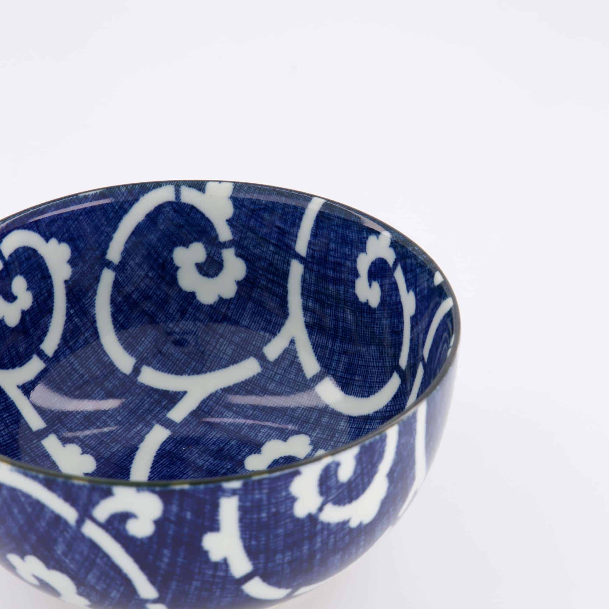 Tokyo Design Studio - Yamahida - Blue - Bol - Okonomi - Tako - Karakusa – 16 x 8.4 cm – 1000 ml – Image 2