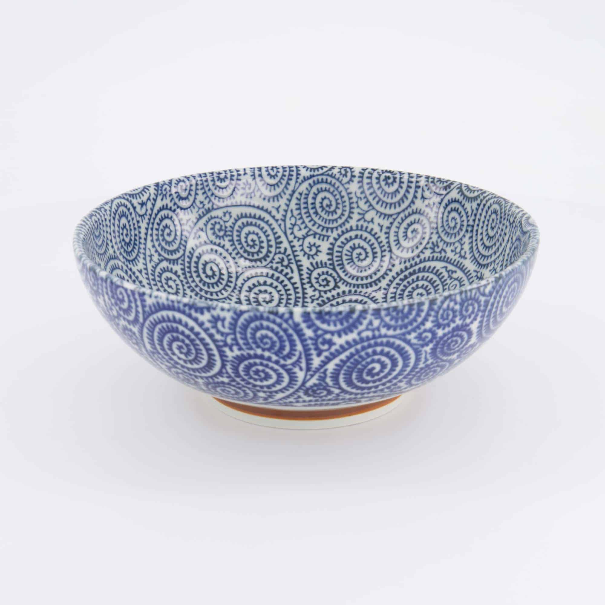 Tokyo Design Studio - Yamahida - Blue - Bol - à - Ramen - Kosome - Tako - Karakusa – 21.3 x 8.2 cm – 1450 ml