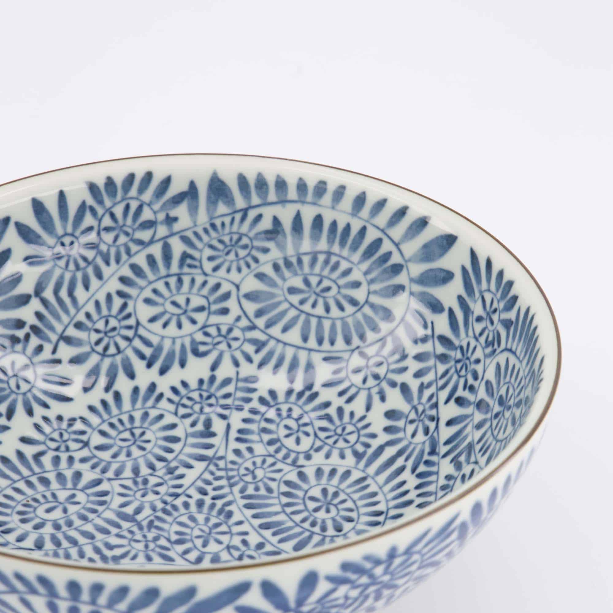 Tokyo Design Studio - Yamahida - Blue - Bol - à - Ramen - Aizome - Tako - Karakusa – 21.3 x 8.2 cm – 1450 ml – Image 2
